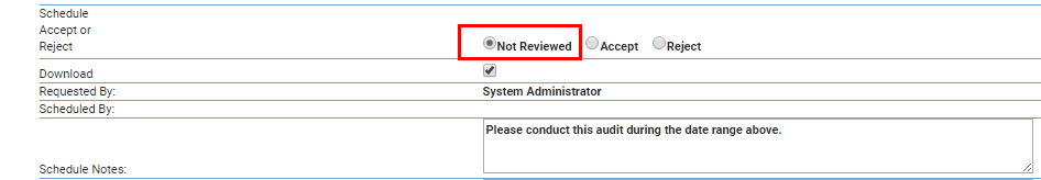 Select NOT REVIEWED Select NOT REVIEWED