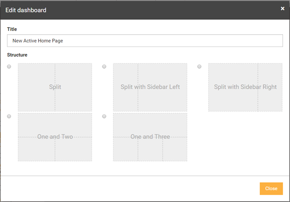 Edit dashboard