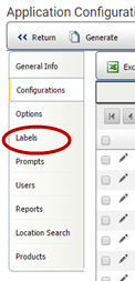 LABELS tab