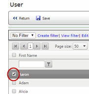 Select a user Select a user