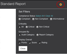 Filters for the Standard Report