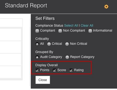 Display Overall filter options