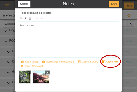 Select ATTACH FILE