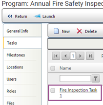 Select the task Select the task