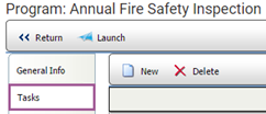 Select the TASKS tab Select the TASKS tab