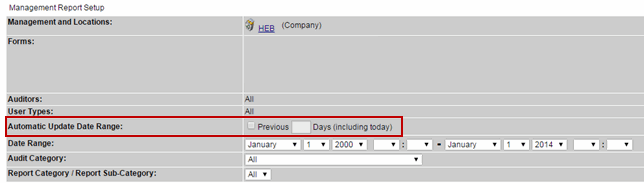 AUTOMATIC UPDATE DATE RANGE field