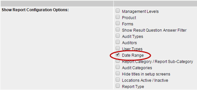 DATE RANGE configuration option