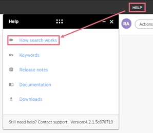 Select HELP > HOW SEARCH WORKS