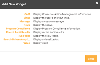 Select the new widget