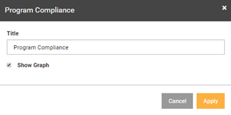 Program Compliance dialog box Program Compliance dialog box