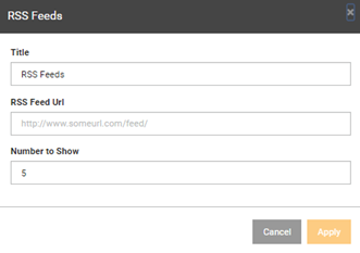 Customize the RSS widget Customize the RSS widget