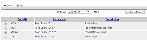 Select the audit forms