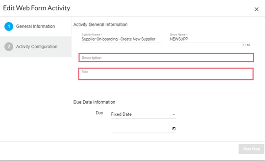 Create the supplier's management record