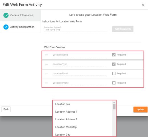 Add fields to the form