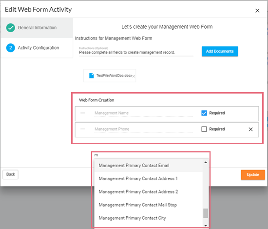 Add fields to the form