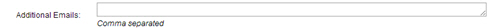Additional Emails field